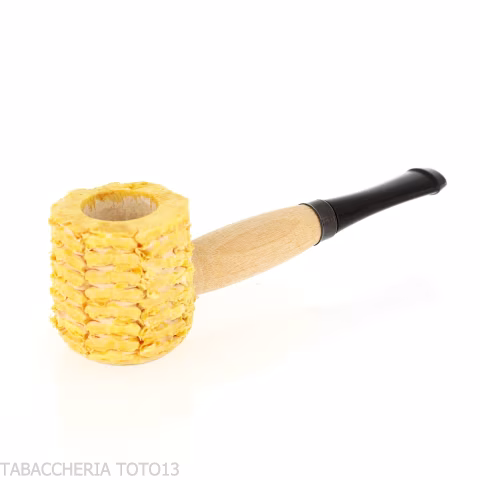 Pipa Missouri Minic de Mazorca de Maíz, Recta, Forma Billar-Missouri Meerschaum Corn Cob