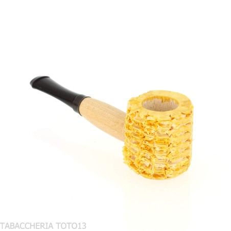 Missouri Minic Corn Cob Pipe, Straight, Billiard Shape - Tobacco Pipes - Cob
