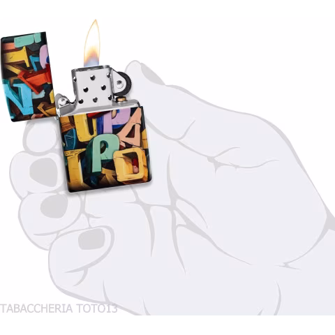 Zippo color 540 Abstract Letters - Accendini