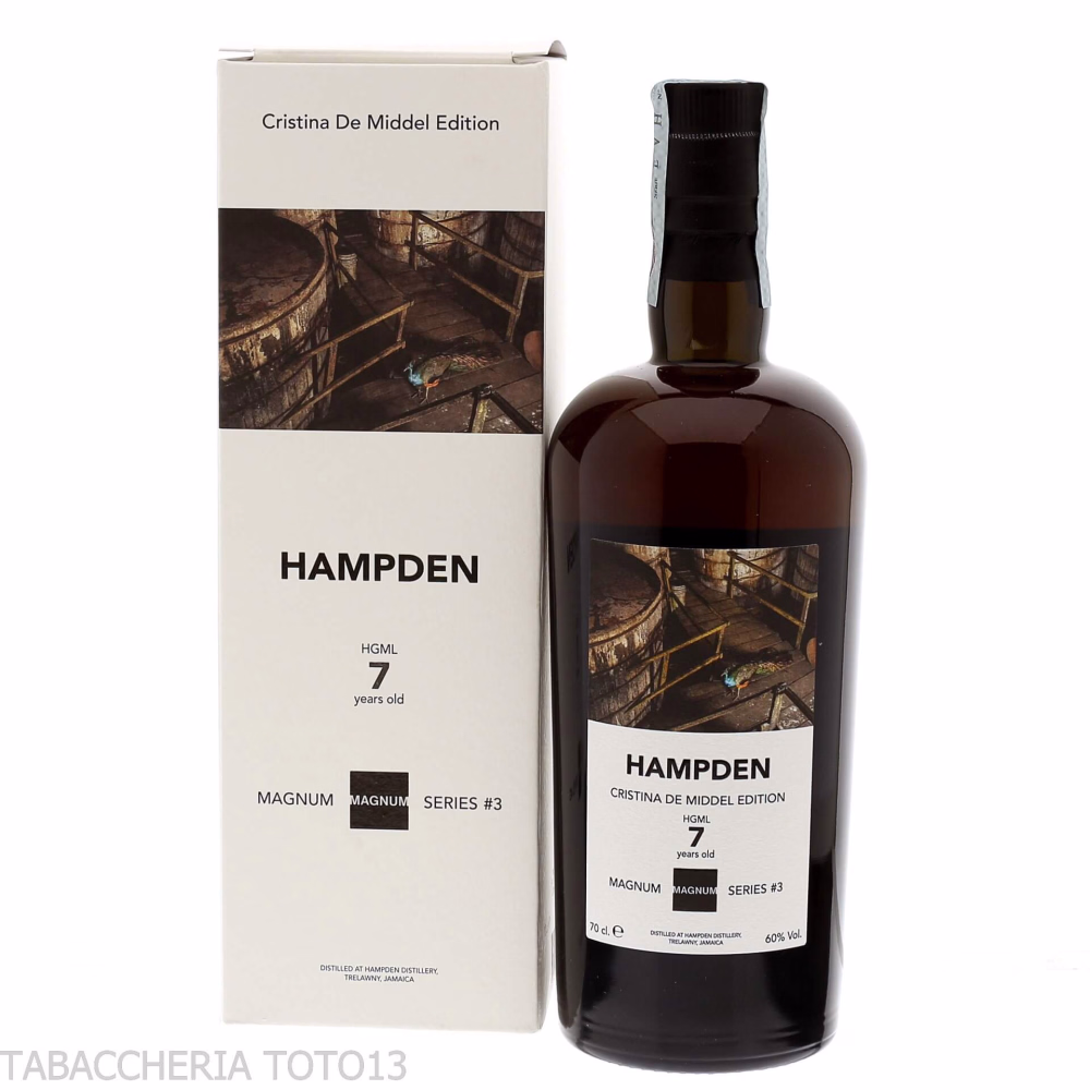 Magnum rum 3° Hampden HGML 2018 7 yo Vol.60% Cl.70 - Spiritueux - Jus de canne à sucre
