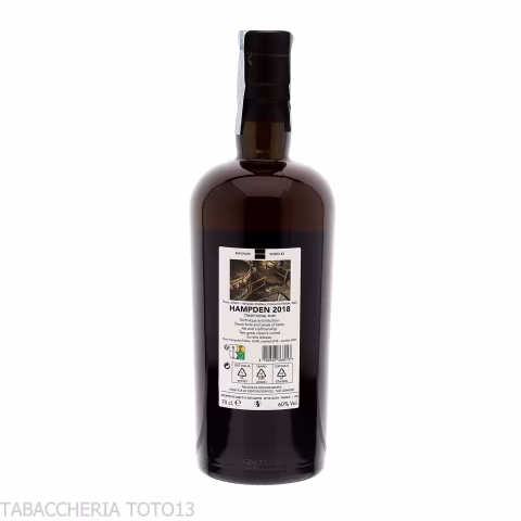 Magnum rum 3° Hampden HGML 2018 7 yo Vol.60% Cl.70 - Spiritueux - Jus de canne à sucre