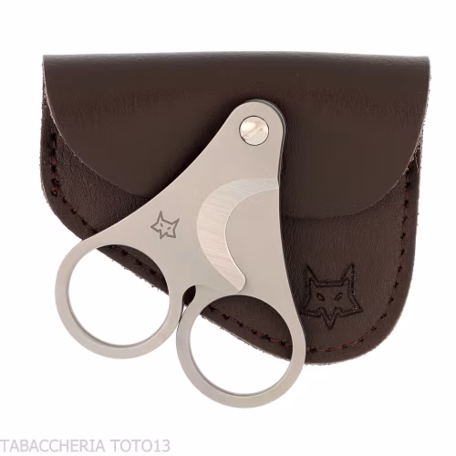 Fox Knives 748/35 Doppelklingen-Zigarrenschere aus satiniertem Edelstahl-Zigarrenschneider & Cutter & Guillotinen