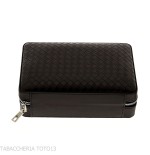 Passatore box in cedro rivestita in pelle nera dotato di umidificatore - Accessori Per Sigari