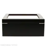Humidor laccato nero con coperchio in vetro - Accessori Per Sigari