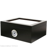 Black lacquered humidor with glass lid - Accessories Cigar - Wood