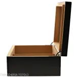 Humidor laccato nero con coperchio in vetro - Accessori Per Sigari