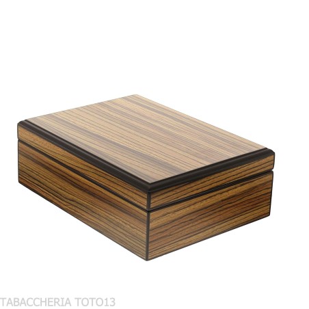 Humidor de puros de madera de cebrano con cenicero y cortador - Accesorios Del Cigarro