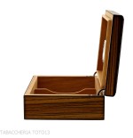 Scatola umidificata per sigari in zebrano completa di posacenere, cutter - Accessori Per Sigari