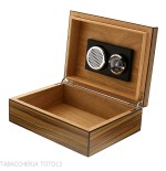 Humidor de puros de madera de cebrano con cenicero y cortador - Accesorios Del Cigarro