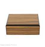Humidor de puros de madera de cebrano con cenicero y cortador - Accesorios Del Cigarro