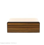 Zigarrenhumidor aus Zebranoholz, komplett mit Aschenbecher und Cutter - Zubehör Cigar