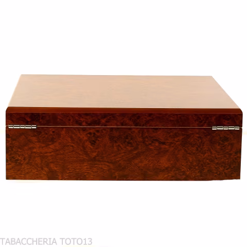 Humidified box for briar cigars complete with ashtray, cutter and cigar holder - Accessories Cigar - Natural root, Wood