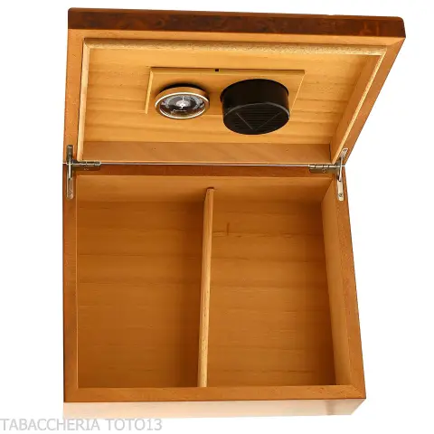 Boîte humidifiée pour cigares en bruyère complète avec cendrier, coupe-cigare et porte-cigare - Accessoires Cigare - Racine n