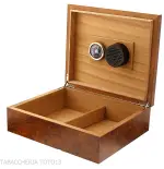 Boîte humidifiée pour cigares en bruyère complète avec cendrier, coupe-cigare et porte-cigare - Accessoires Cigare - Racine n