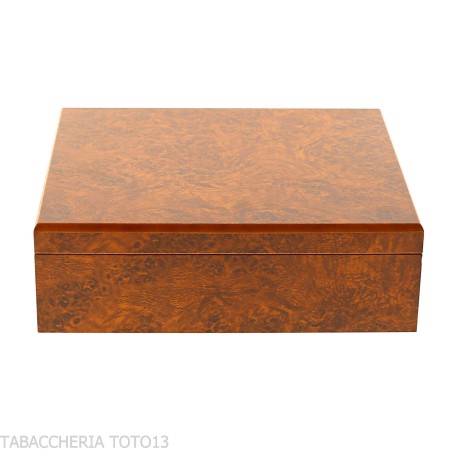 Caja humidificada para cigarros de brezo completa con cenicero, cortador y porta cigarros - Accesorios Del Cigarro