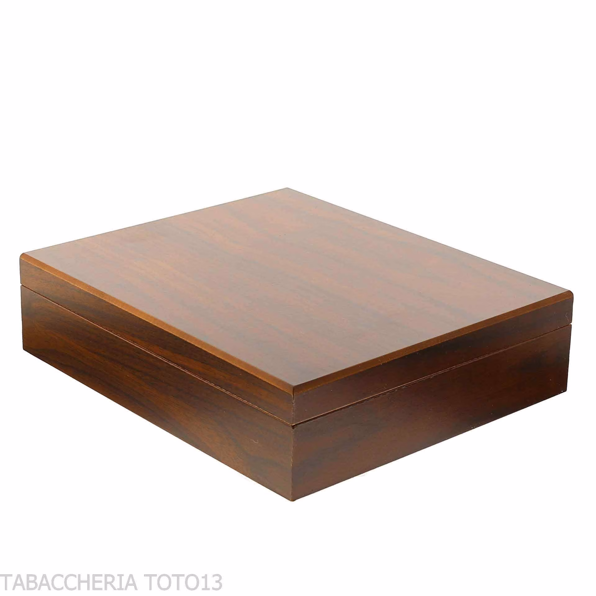 Scatola umidificata portasigari finitura noce lucido 20 sigari - Accessori Per Sigari
