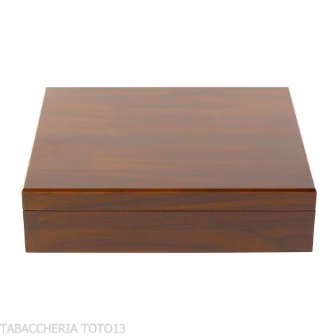 Scatola umidificata portasigari finitura noce lucido 20 sigari - Accessori Per Sigari
