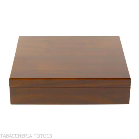 Scatola umidificata portasigari finitura noce lucido 20 sigari - Accessori Per Sigari