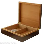 Scatola umidificata portasigari finitura noce lucido 20 sigari - Accessori Per Sigari