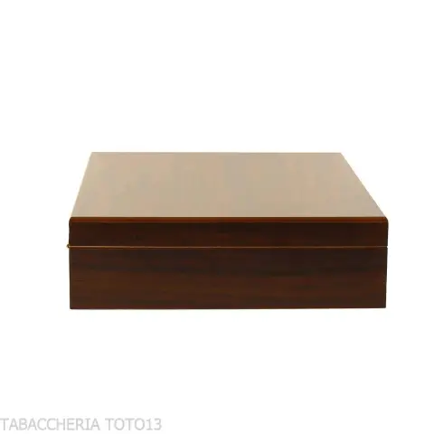 Scatola umidificata portasigari finitura noce lucido 20 sigari - Accessori Per Sigari