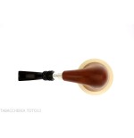 Calabash tradizionale in legno Okoumé africano con ghiera e flock in argento - Pipe