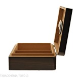 Asymmetrical Cigar Humidifier in Polished Walnut with Accessories - Accessories Cigar - Wood