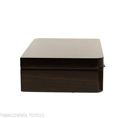 Asymmetrical Cigar Humidifier in Polished Walnut with Accessories - Accessories Cigar - Wood