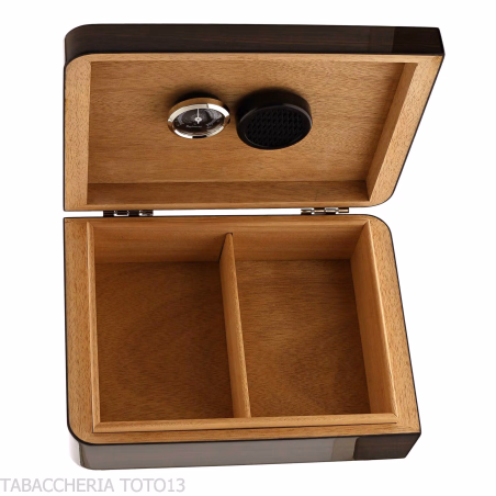Humidificador Asimétrico para Puros en Nogal Pulido con Accesorios - Accesorios Del Cigarro