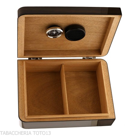 Humidificateur à cigares asymétrique en noyer poli avec accessoires - Accessoires Cigare - Bois