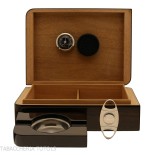 Humidificador Asimétrico para Puros en Nogal Pulido con Accesorios - Accesorios Del Cigarro