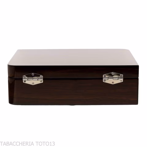 Asymmetrical Cigar Humidifier in Polished Walnut with Accessories - Accessories Cigar - Wood