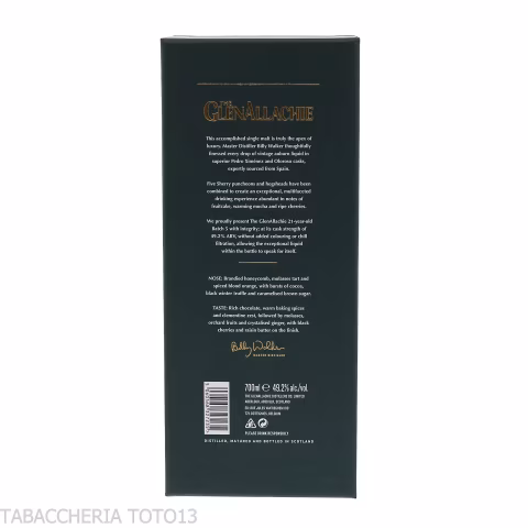 GlenAllachie 21 Y.o. single cask Batch 5 Vol.49,2% Cl.70 - Licores