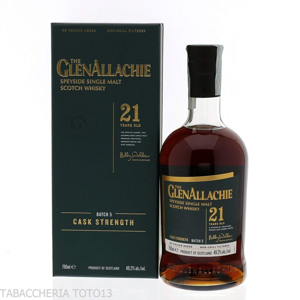 GlenAllachie 21 Y.o. single cask Batch 5 Vol.49,2% Cl.70 - Licores