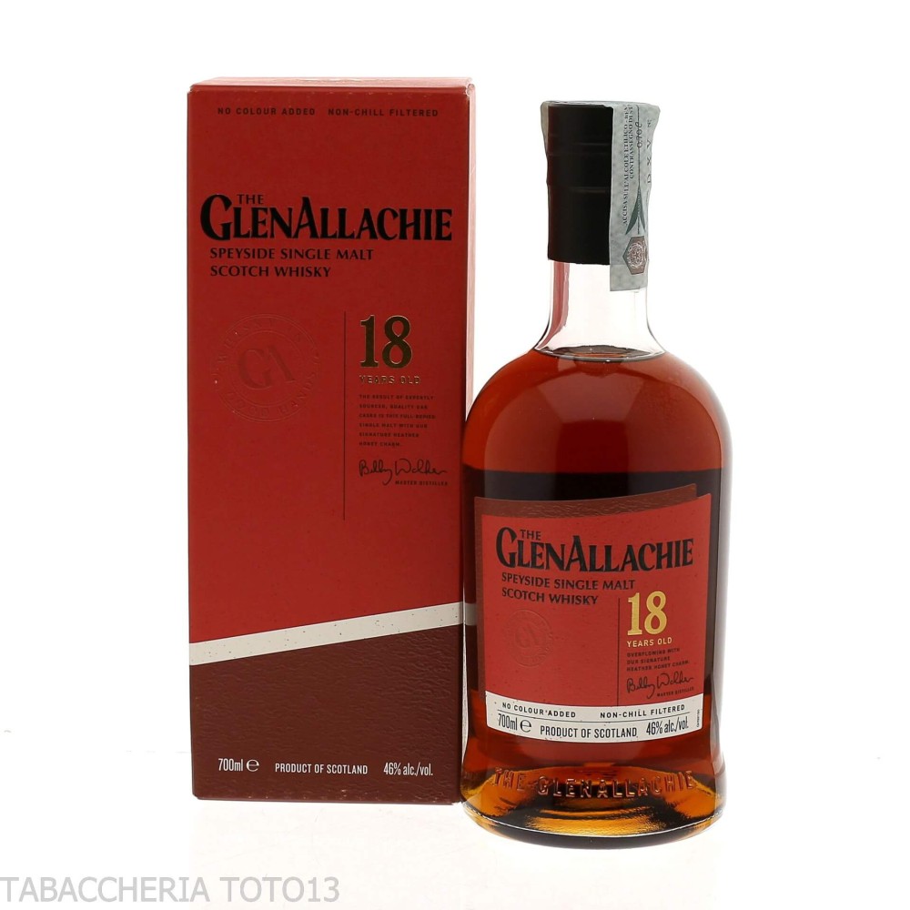 GlenAllachie 18 Y.o. single malt whisky Vol.46% Cl.70-Whisky