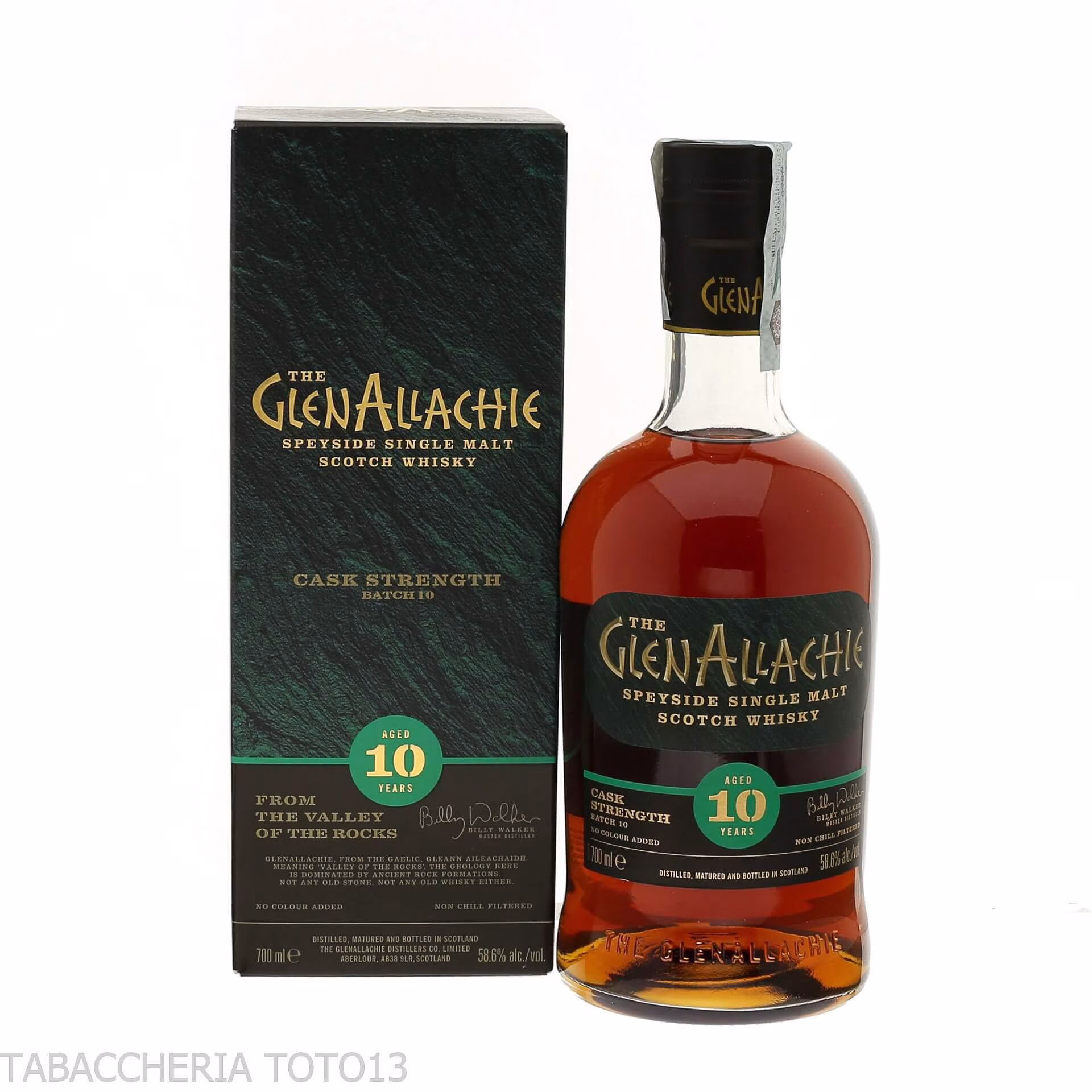 GlenAllachie 10 Y.o. batch 10 Cask Strength Vol.58,6% Cl.70 - Destilliert