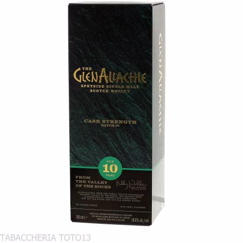 GlenAllachie 10 Y.o. batch 10 Cask Strength Vol.58,6% Cl.70 - Destilliert