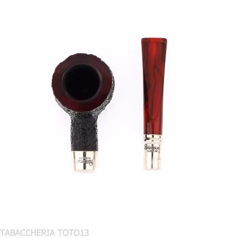 Peterson Newgrange spigot Sandblasted 606 Fishtail Pot - Tobacco Pipes - Natural root