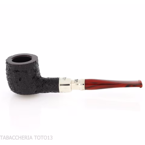 Peterson Newgrange spigot Sandblasted 606 Fishtail Pot - Tobacco Pipes - Natural root
