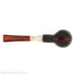 Peterson Newgrange spigot Sandblasted 606 Fishtail Pot - Tobacco Pipes - Natural root