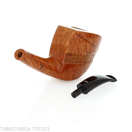 Baldo Baldi Pipe demi-courbée forme Dublin en bruyère brandy grade 4 - Pipe Pour le Tabac - Racine naturelle