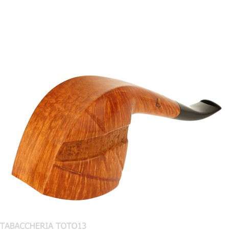 Baldo Baldi Pipe demi-courbée forme Dublin en bruyère brandy grade 4 - Pipe Pour le Tabac - Racine naturelle