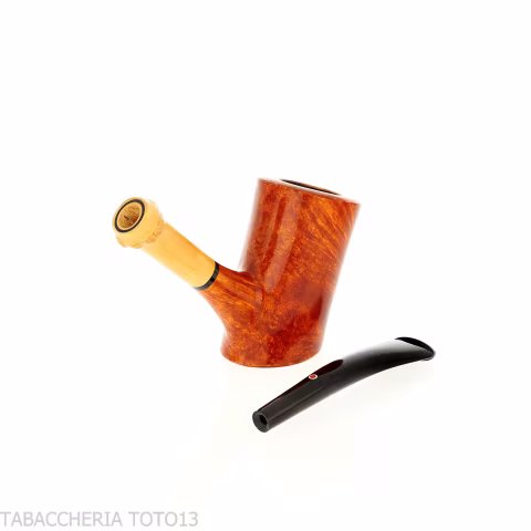 Tsuge pipe Tokyo 552 Cherrywood stand up in natural clear briar - Tobacco Pipes - Natural root