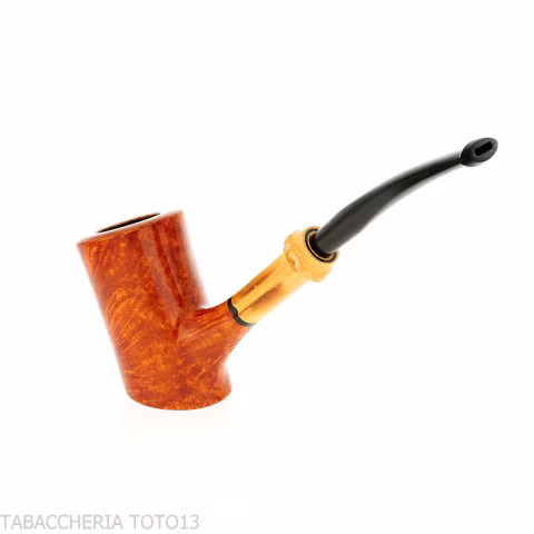 Tsuge pipe Tokyo 552 Cherrywood stand up in natural clear briar - Tobacco Pipes - Natural root