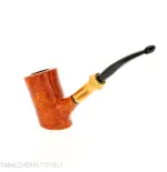 Tsuge pipe Tokyo 552 Cherrywood stand up in natural clear briar - Tobacco Pipes - Natural root