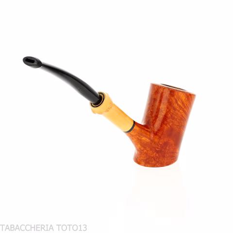 Tsuge pipe Tokyo 552 Cherrywood stand up in natural clear briar - Tobacco Pipes - Natural root