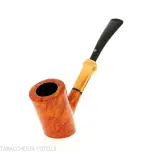 Tsuge pipe Tokyo 552 Cherrywood stand up in natural clear briar - Tobacco Pipes - Natural root