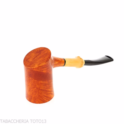 Tsuge pipe Tokyo 552 Cherrywood stand up in natural clear briar - Tobacco Pipes - Natural root