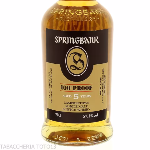 Springbank 5 Y.O.100 proof Vol.57,1% Cl.70 - Licores