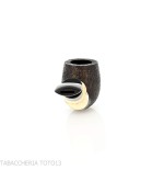 Tsuge Bamboo half bent schwarz sandgestrahlte Tabakpfeife - Tabakpfeifen