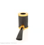 Tsuge pipa Yoroi G9 pipa de tabaco con chorro de arena negra y dorada - Pipas de Tabaco